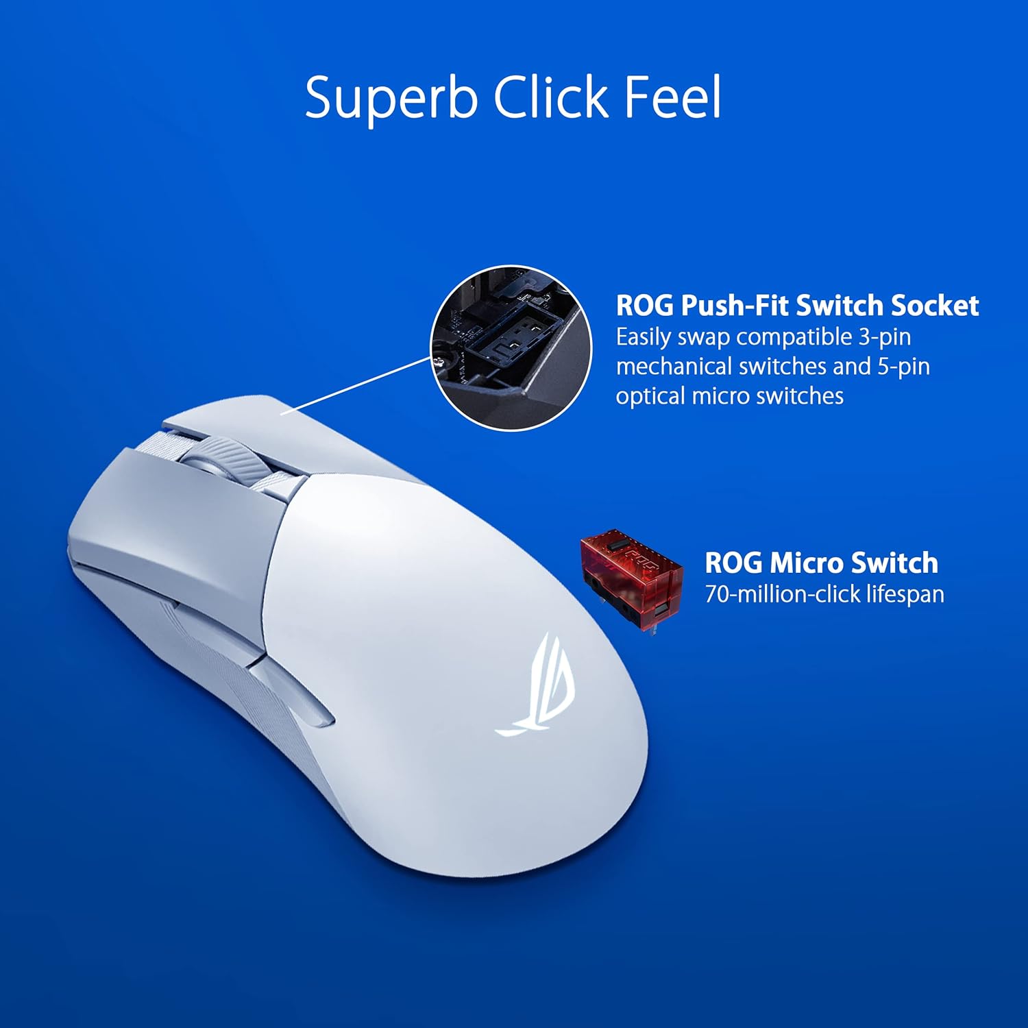 Thumbnail 4 de ASUS ROG Gladius III Wireless Aimpoint 36K DPI Gaming Mouse