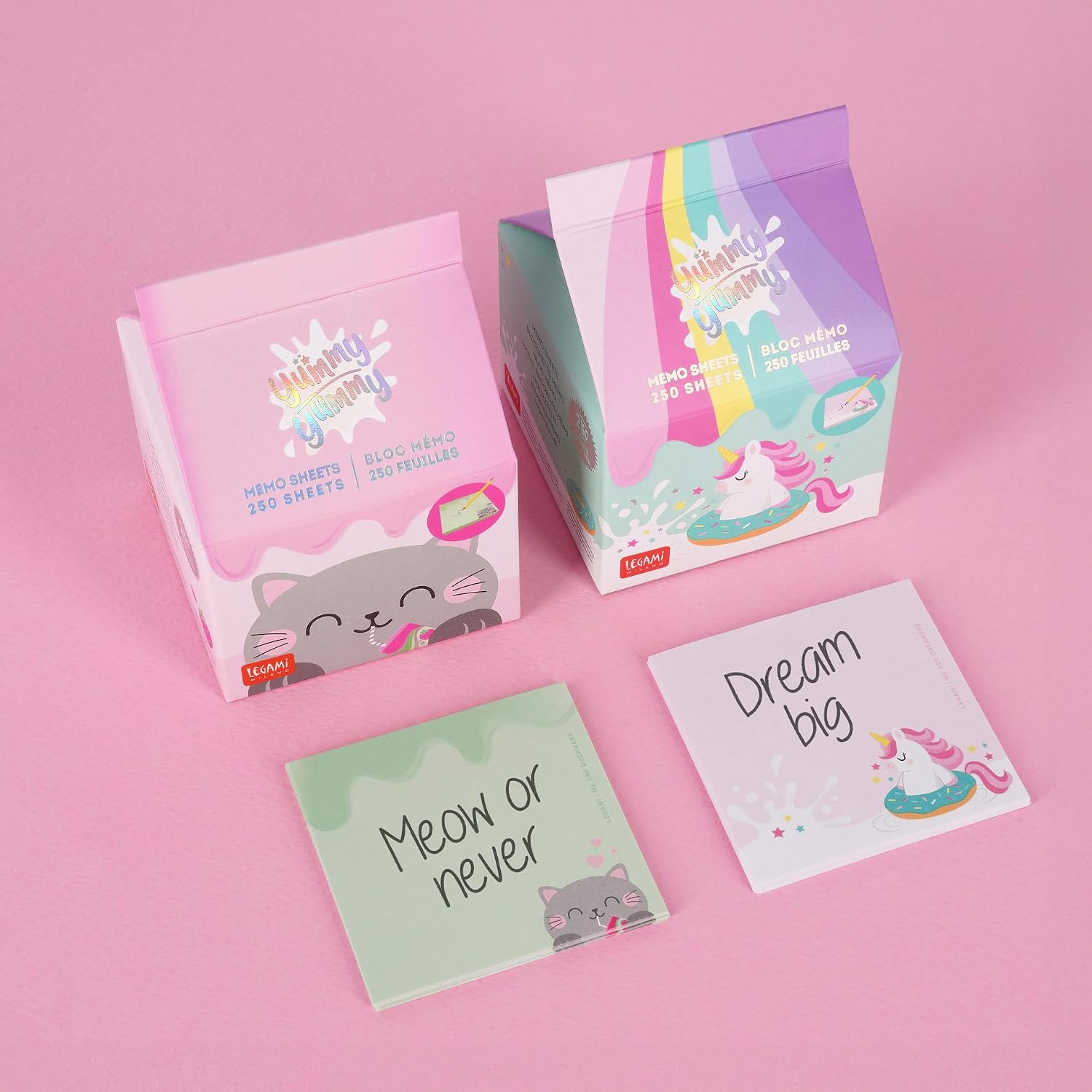 Detalle 2 de Legami Yummy Yummy Memo Kitty – anteckningsblock med 250 löstagbara ark