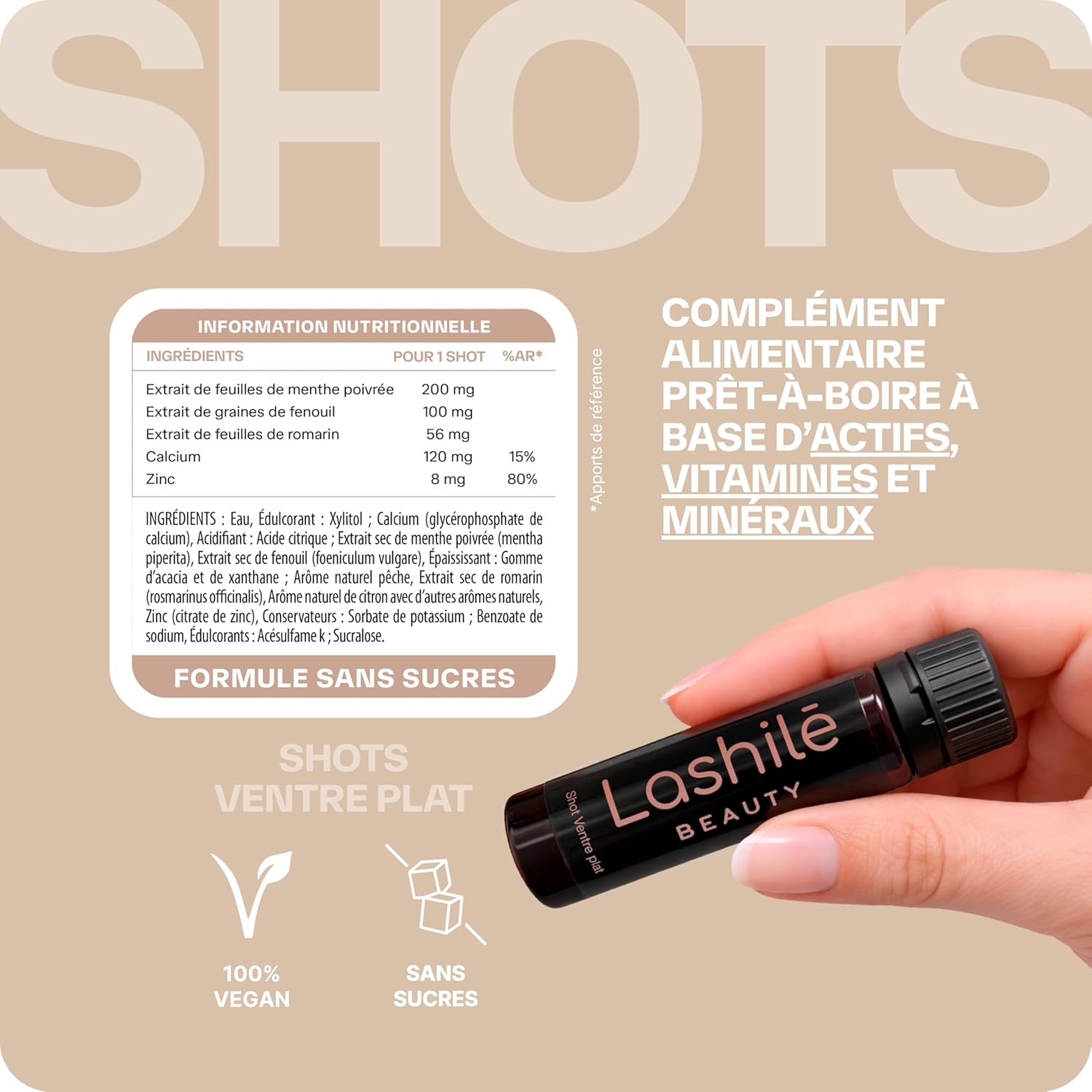 Thumbnail 6 de Lashilé Beauty Shots Ventre Plat — complément alimentaire digestif fenouil, menthe poivrée & romarin (programme 2 mois)