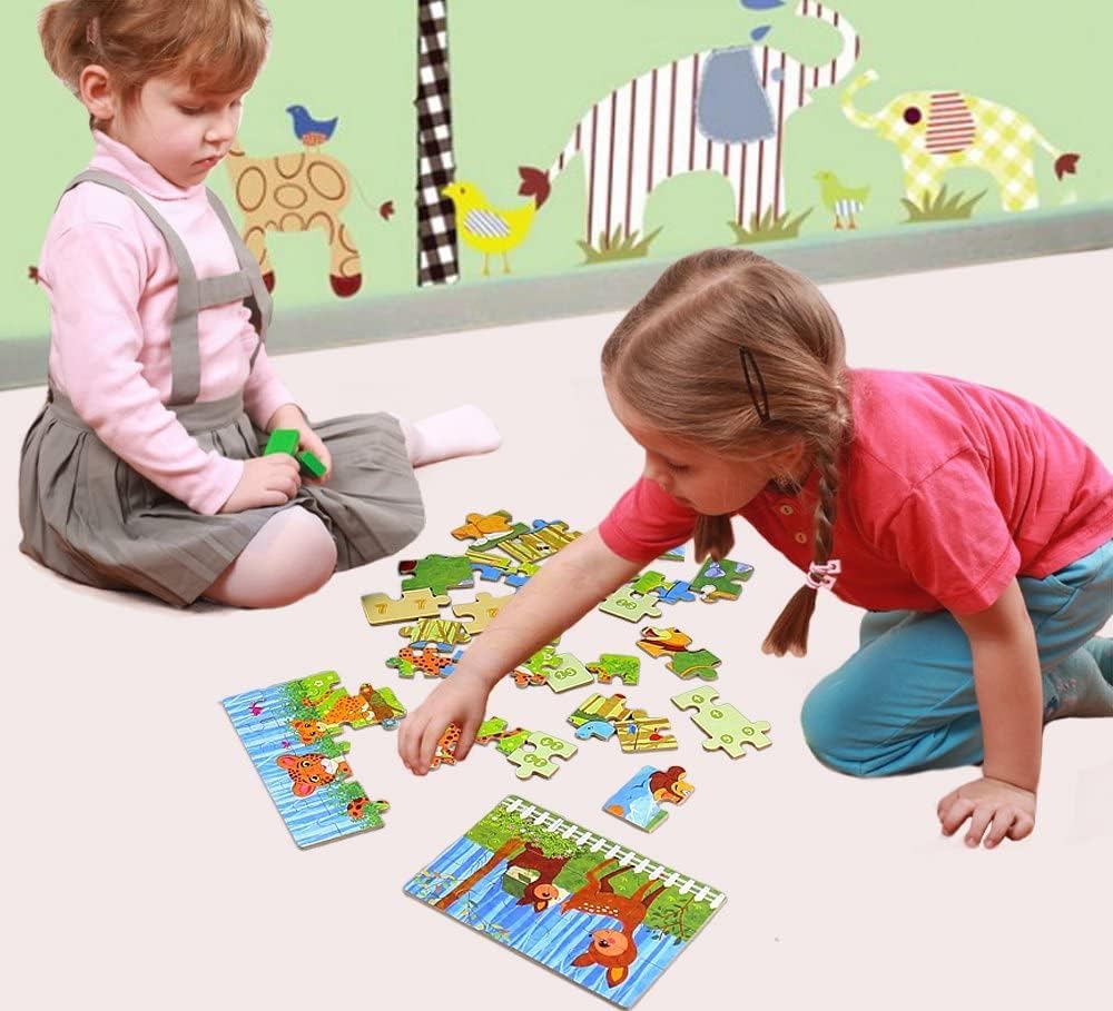 Thumbnail 6 de JMANNI Animal Jigsaw Puzzles, 4-in-1 Set