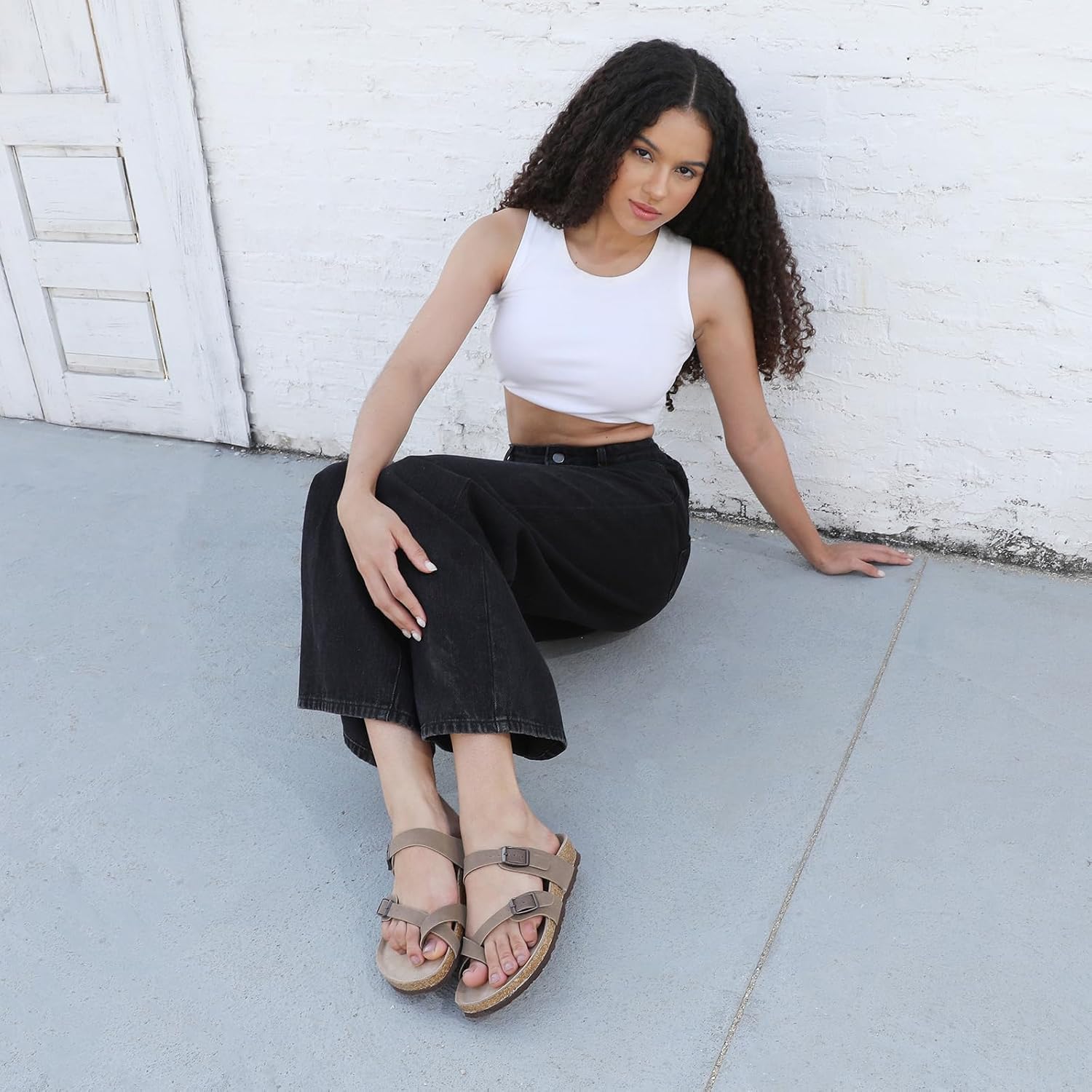 Detalle 2 de FITORY Slide Sandals with Cork Footbed