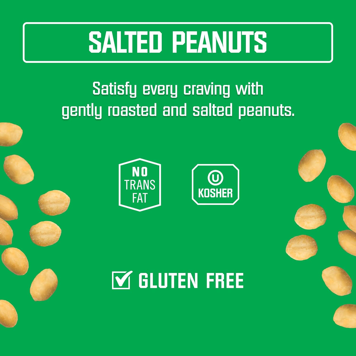 Detalle de Kar’s Nuts Roasted & Salted Peanuts, 7 oz Grab-and-Go Bags, 12-Pack