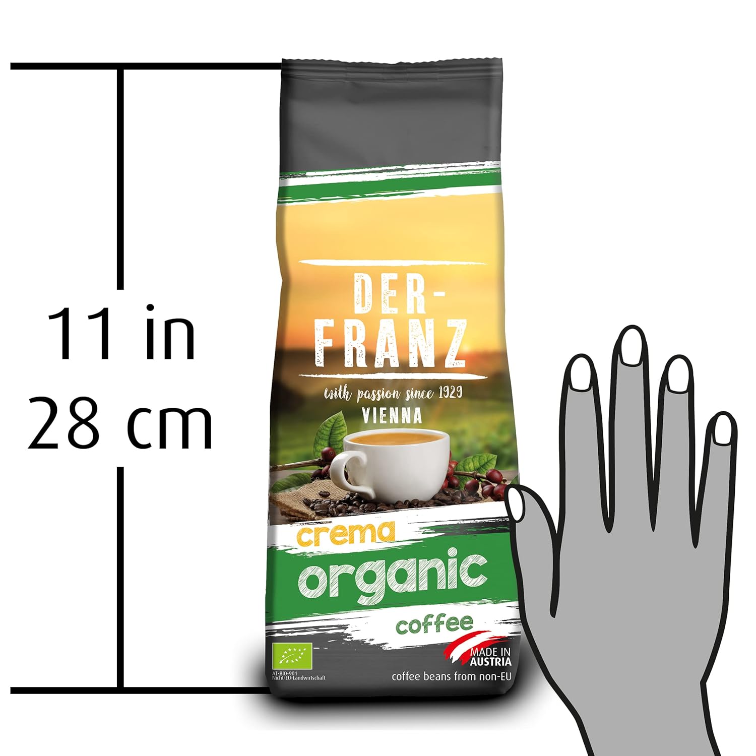Thumbnail 6 de Der-Franz Crema Bio Kaffee ganze Bohne (3 x 500 g) – 100 % Arabica für Espresso, Lungo & Cappuccino