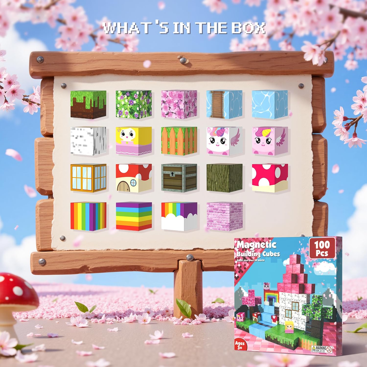 Detalle 2 de Innovakids Magnetic Blocks 100PCS Magnet Tiles Building Toy Set (Ages 2–12)