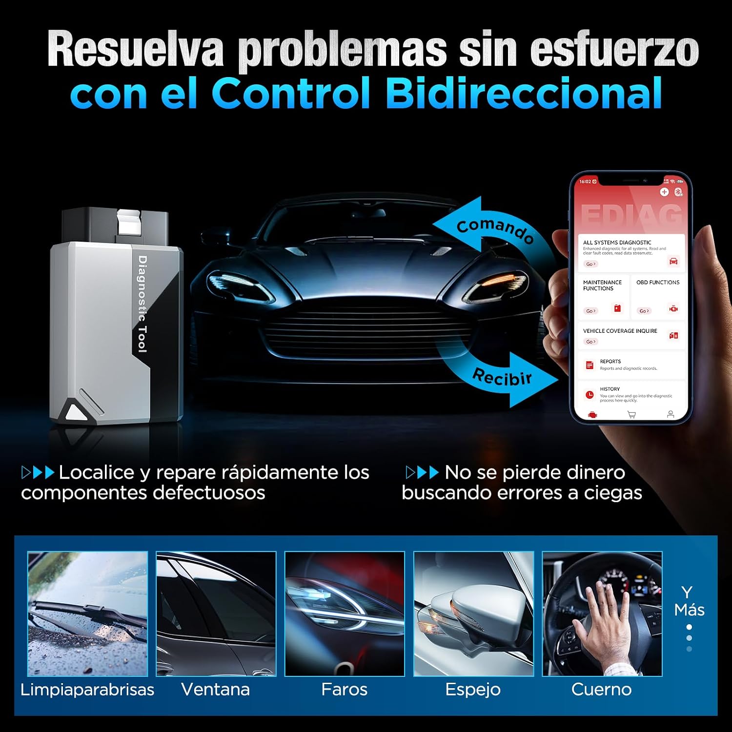 Thumbnail 2 de KINGBOLEN EDIAG Elite OBD2 📱 Diagnóstico Multimarca y Reset