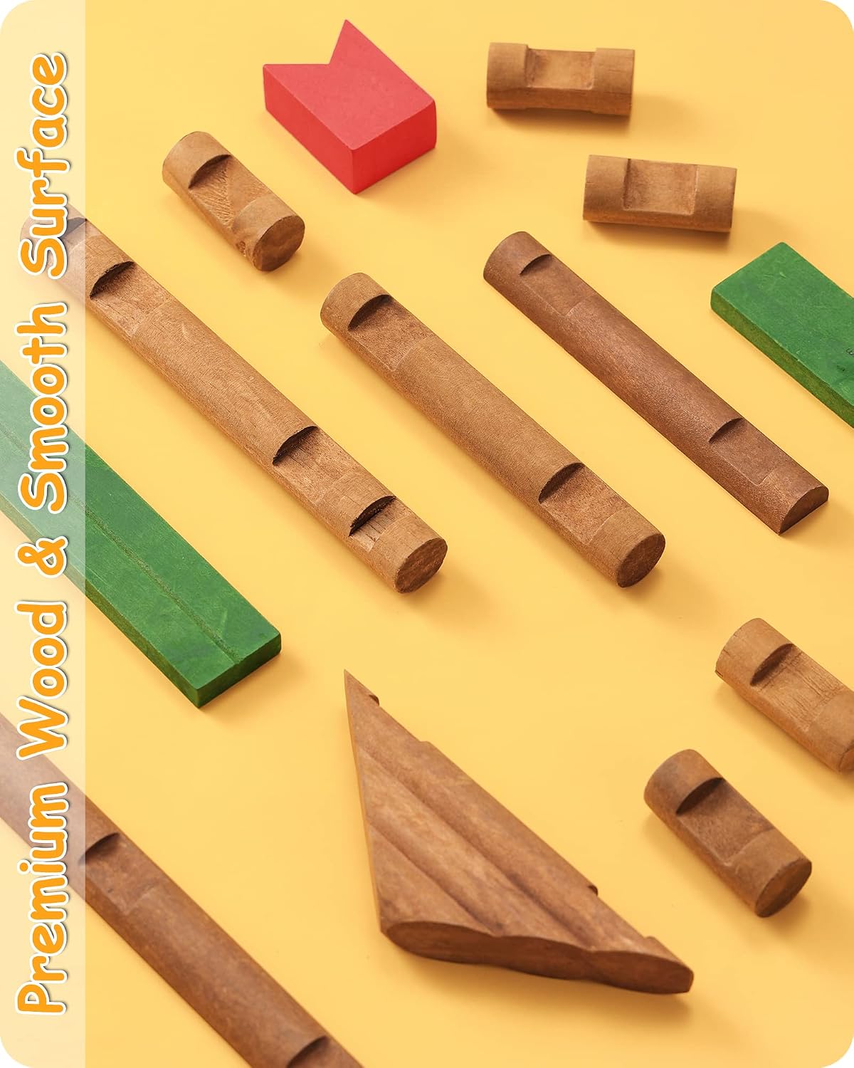 Detalle de SainSmart Jr. 665 PCS Wooden Log Cabin Set: Classic STEM Construction for Toddlers