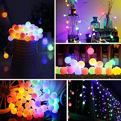 Detalle de Ligarko Fairy Lights Battery: 7M, 60 LED Globe String Lights with 8 Modes