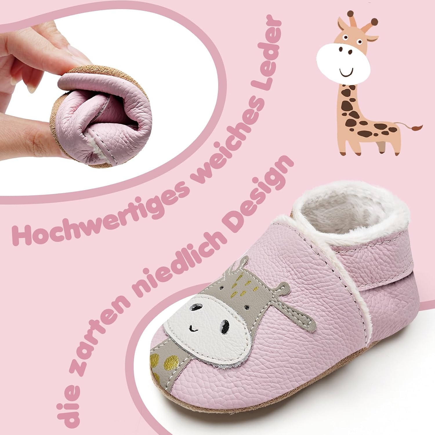Detalle 2 de IceUnicorn Krabbelschuhe Baby Winter Plüschlauflerner 👶