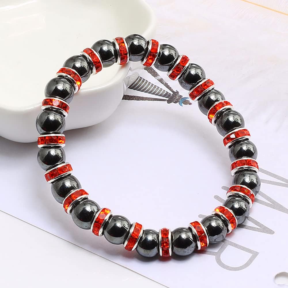 Thumbnail 1 de Apocalyptic-K Magnetic Hematite Bracelet with Zirconia and Rhinestones