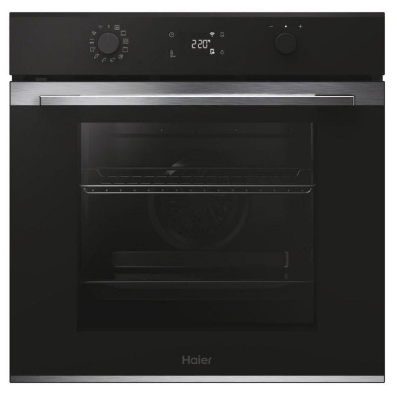 Detalle de Horno eléctrico Haier I-Direct Series 2 H6 ID2P5B3YTX (78 L) – conectividad Wi‑Fi, autolimpieza pirolítica e hidrolítica