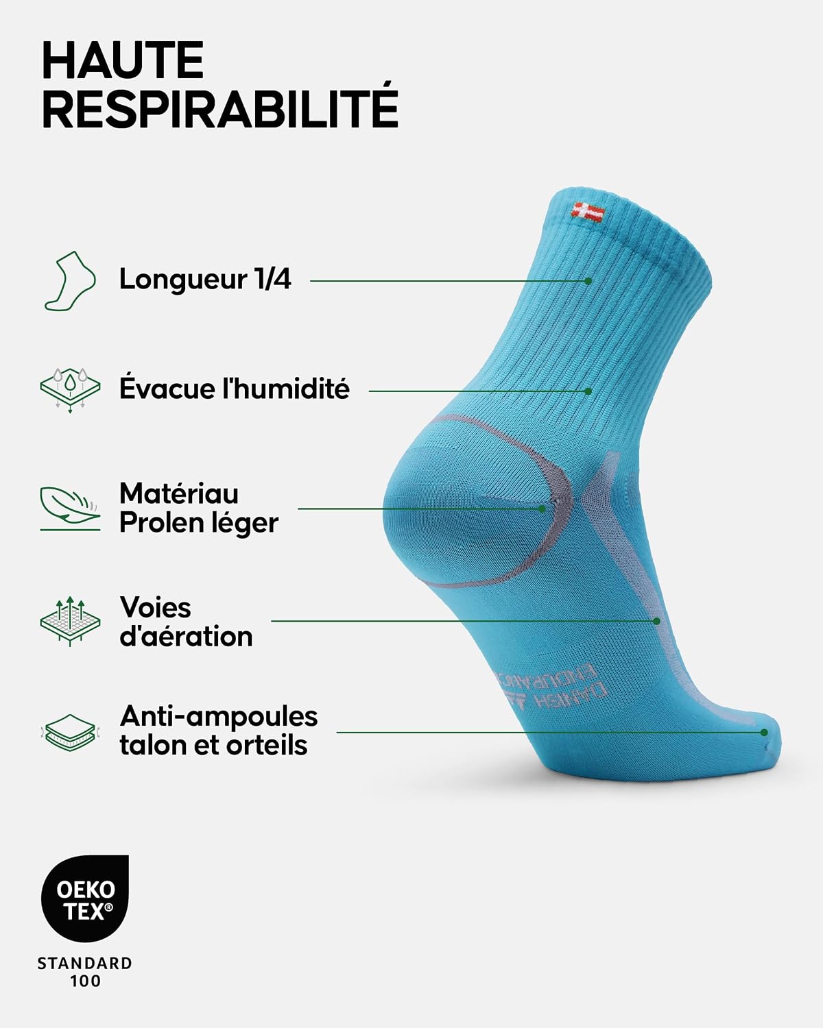 Thumbnail 1 de DANISH ENDURANCE Chaussettes de sport Mi-Hautes