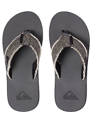 Thumbnail 2 de Quiksilver Monkey Abyss: sandalia de hombre en gris, sujeción con correa de tobillo y planta plana