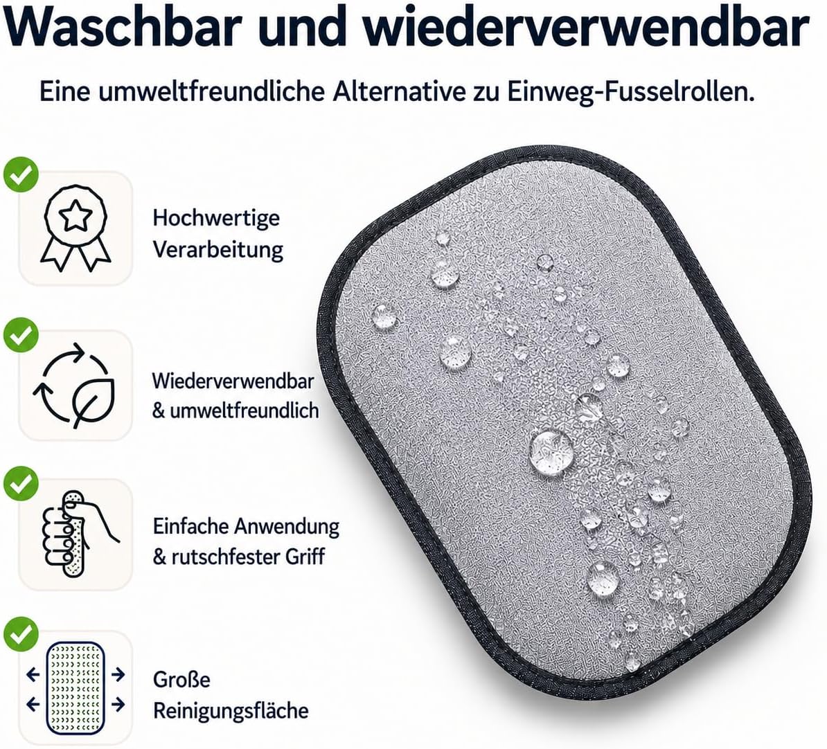 Detalle 2 de ZenithyrEn Tierhaarentferner Handschuh 2er-Set: Verdicktes Design mit elektrostatischem Saugkraft – Fell Magnet