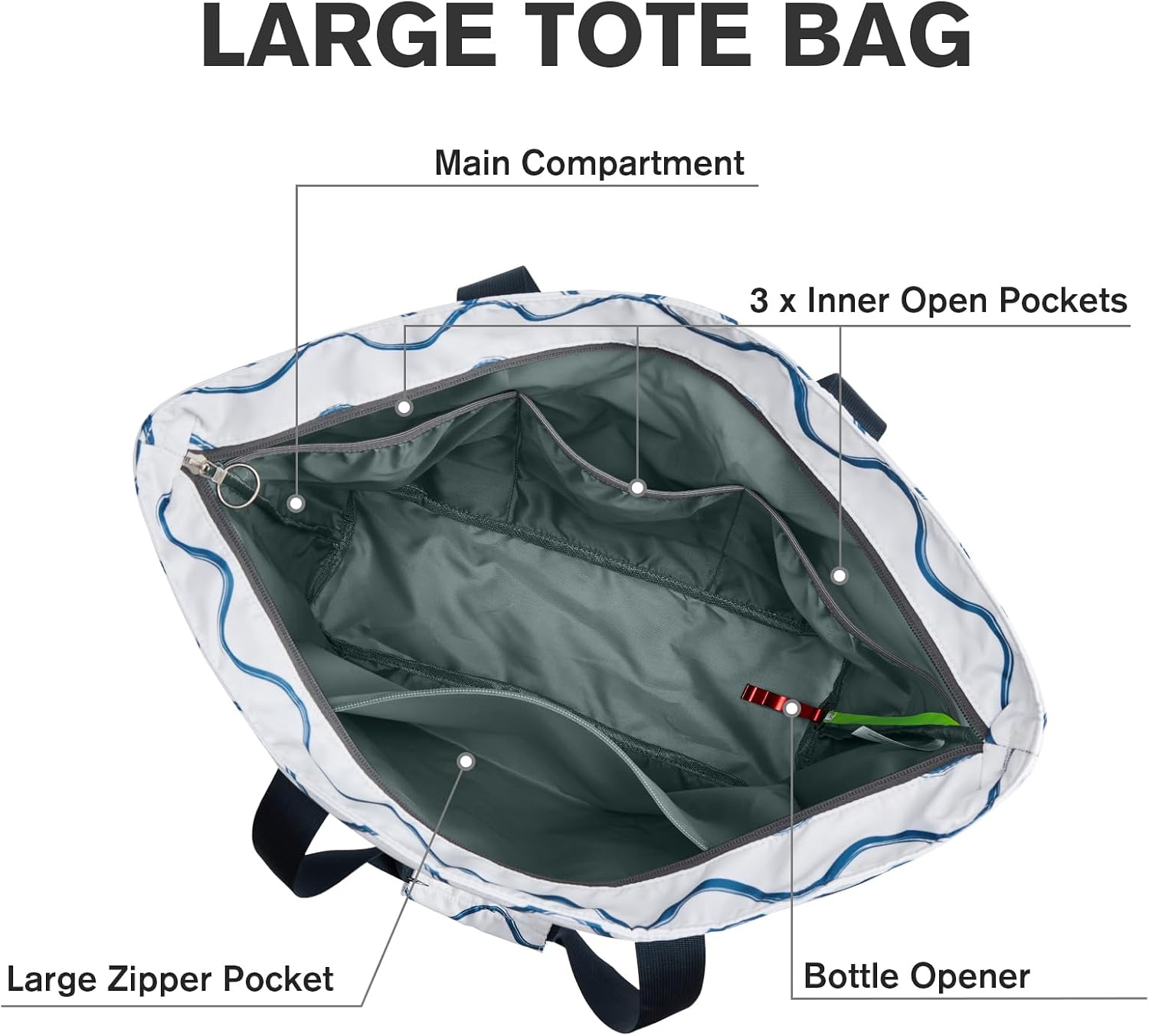 Thumbnail 3 de G4Free 30L/50L Waterproof Beach Bag for Women – Large Capacity Tote for Beach, Gym and Weekend Getaways