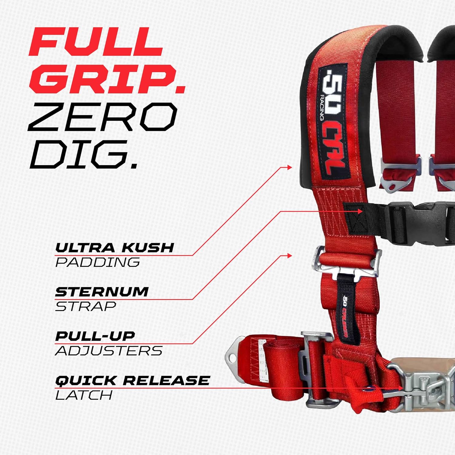 Thumbnail 3 de Red 4 Point Harness 4-Point Racing Harness