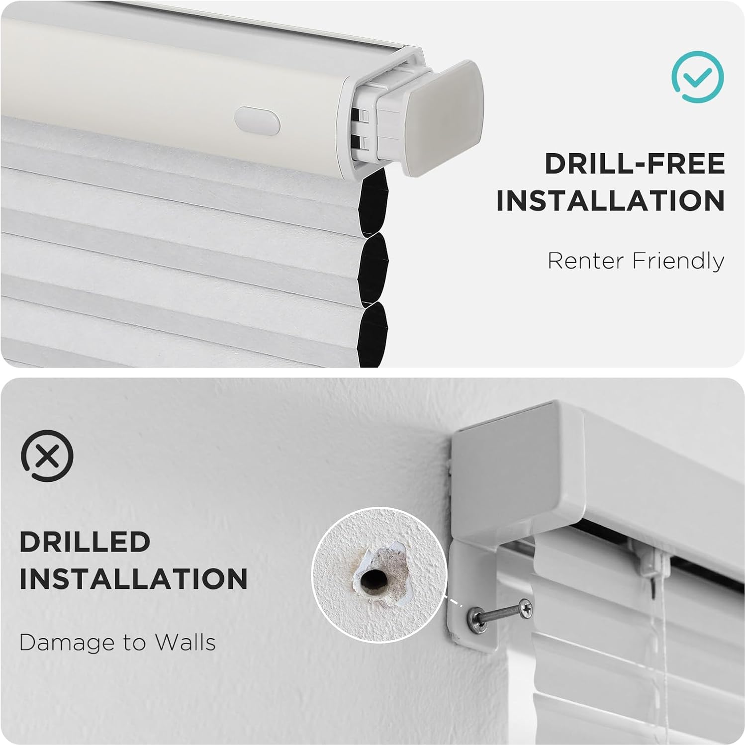 Detalle de Joydeco Cordless Blackout Cellular Shades, 23" W x 64" H