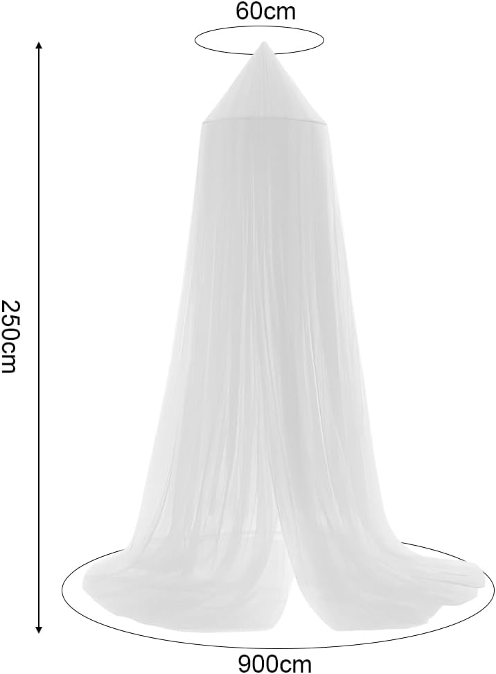 Detalle de Vicloon V-YDWZ-WH-FBA – biały baldachim-moskitiera 60 × 250 × 900 cm