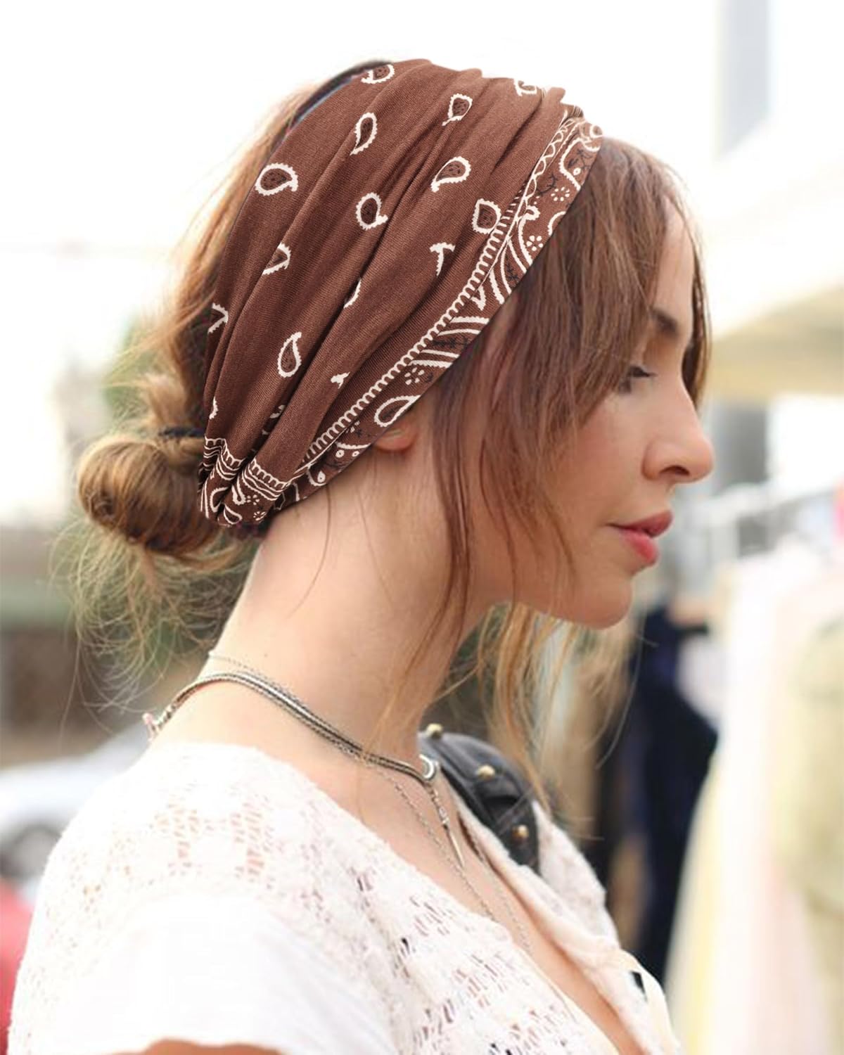 Thumbnail 3 de DRESHOW 8 Pack Turban Headbands for Women – Wide Vintage Head Wraps