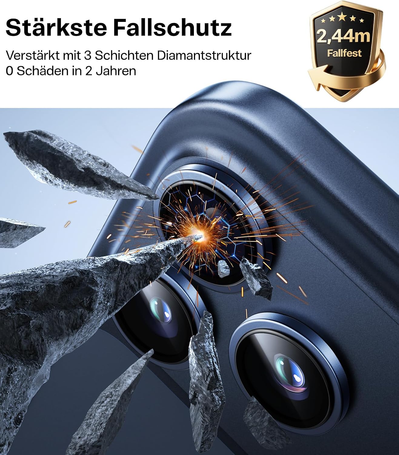 Detalle 1 de TORRAS Kameraschutz für iPhone 17 Pro/Max 9H+ Glas
