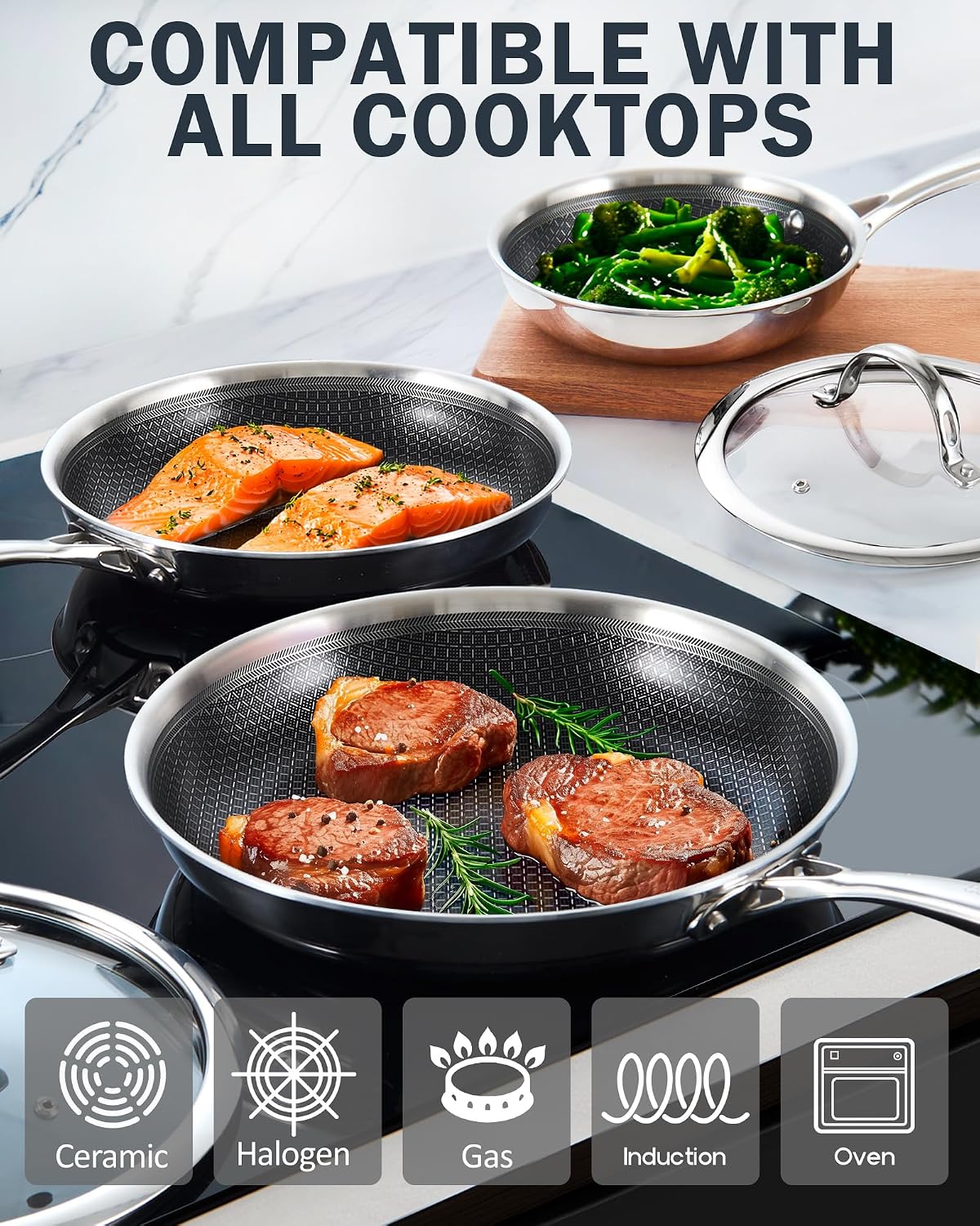 Detalle de Cooks Standard Stainless Steel Frying Pan 12-Inch