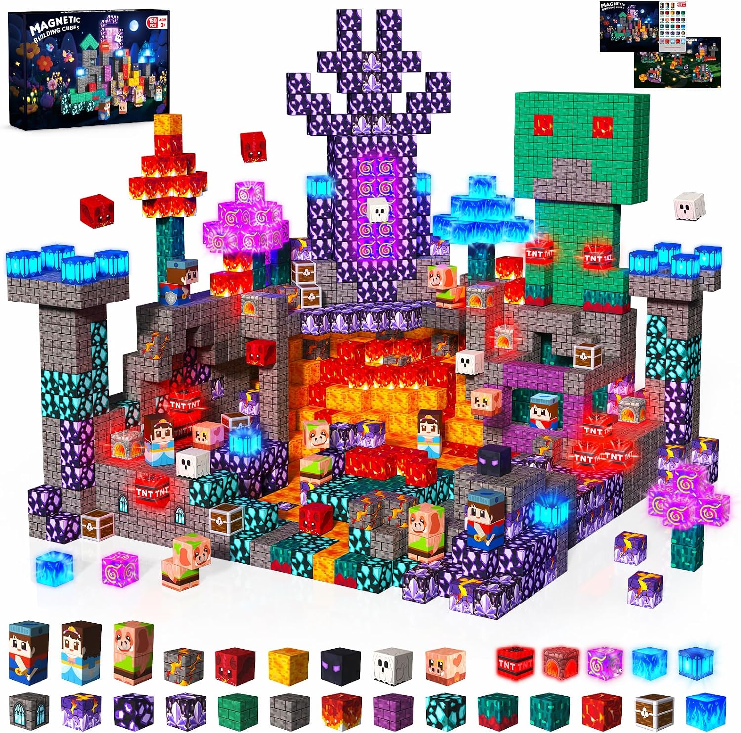 Thumbnail 6 de Magnetic Blocks 200PCS Magnetic Blocks Set