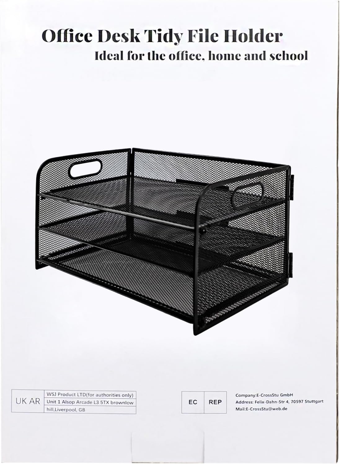 Detalle 2 de Paper Letter Tray with Handle 3 Tier