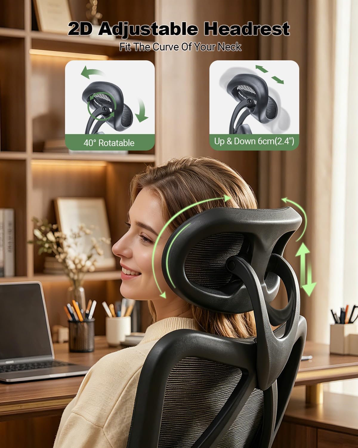 Thumbnail 5 de BASETBL Ergonomic High Back Mesh Office Chair