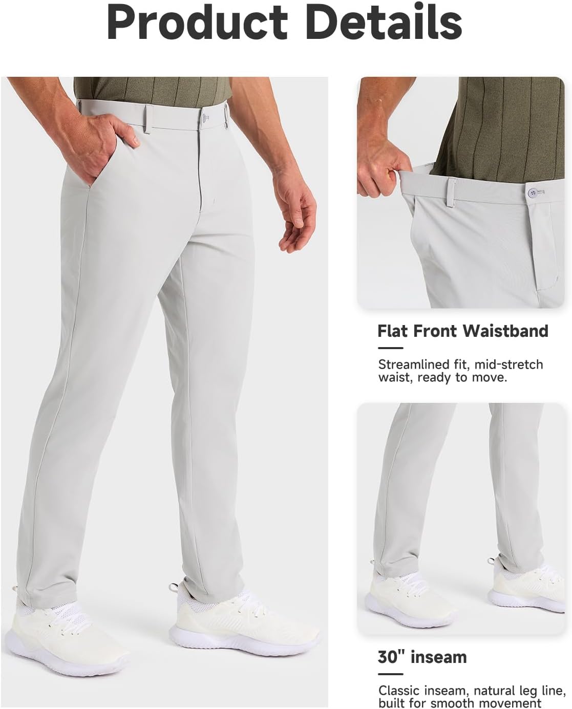 Thumbnail 4 de SNOWTEN Mens Classic Fit Golf Pants 32"