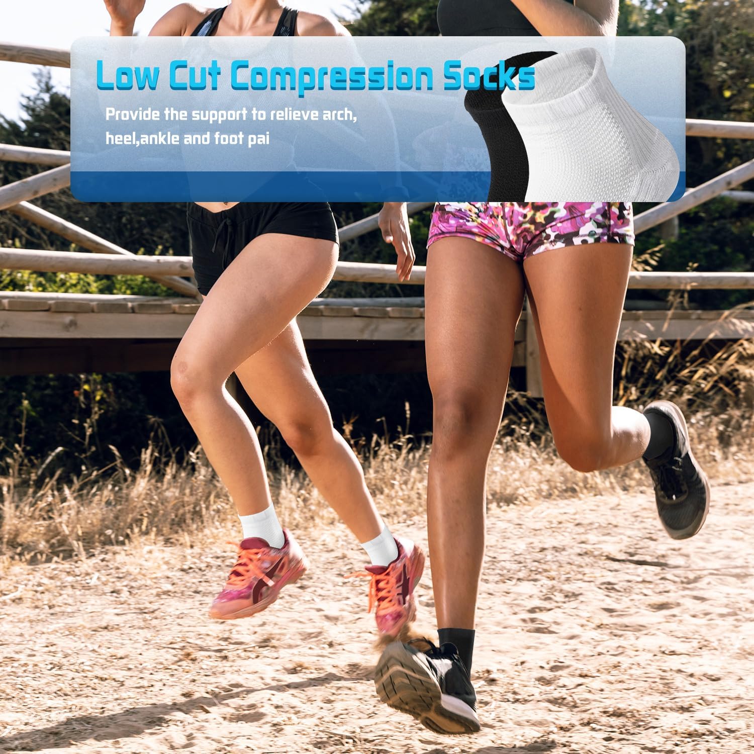 Thumbnail 2 de Iseasoo Copper Ankle Compression Socks (Low Cut, 15–20 mmHg) for Men & Women