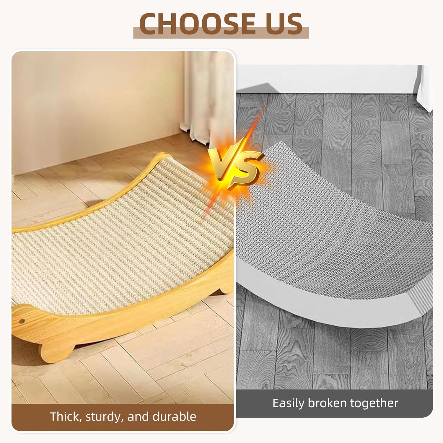 Thumbnail 4 de Cat Scratch Furniture - Sisal Cat Scratcher Bed with 160° Curved Design