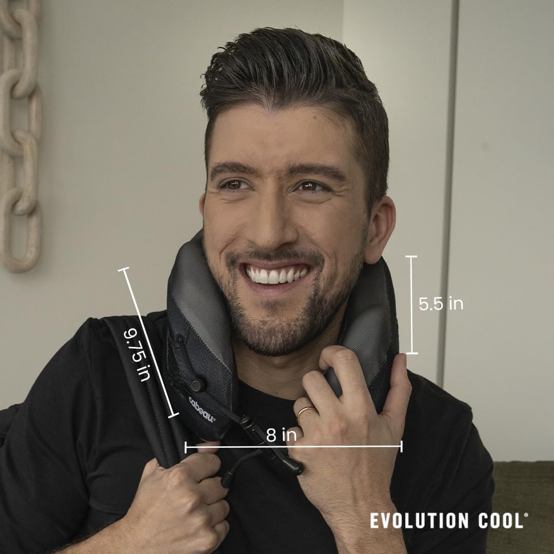 Detalle de Cabeau Evolution Cool Travel Pillow: Air-Circulating Memory Foam Comfort for Neck Support