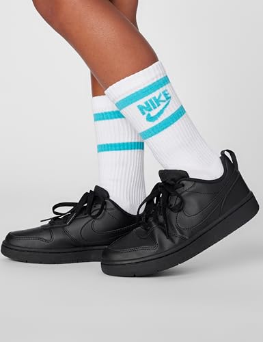 Detalle de Nike Mixte Enfant Court Borough Low Recraft (GS) – Noir, 39 EU