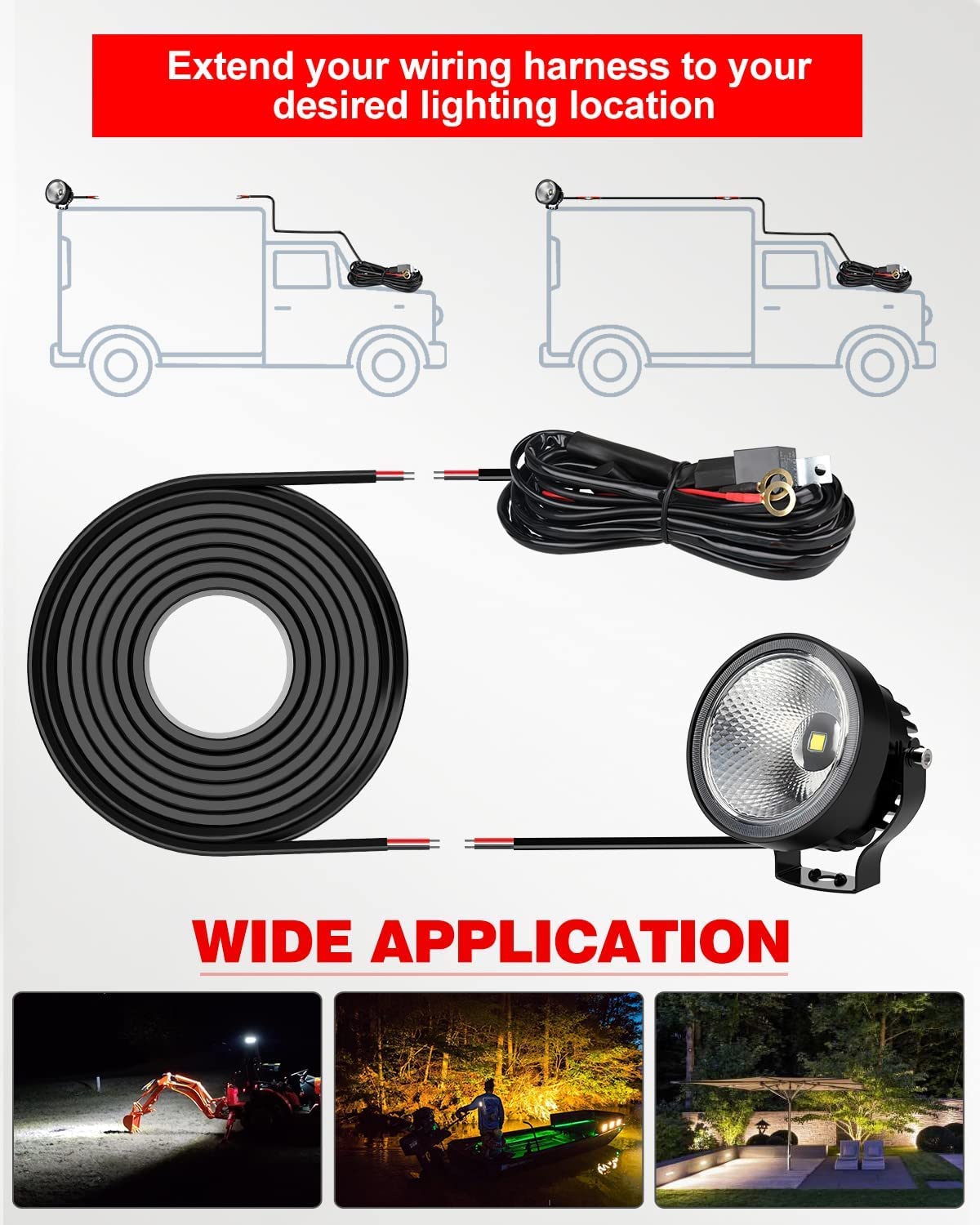 Thumbnail 6 de NAOEVO 16 Gauge 2 Conductor Wire (16 AWG) – 100 ft of Flexible, PVC Insulated Low-Voltage Cable