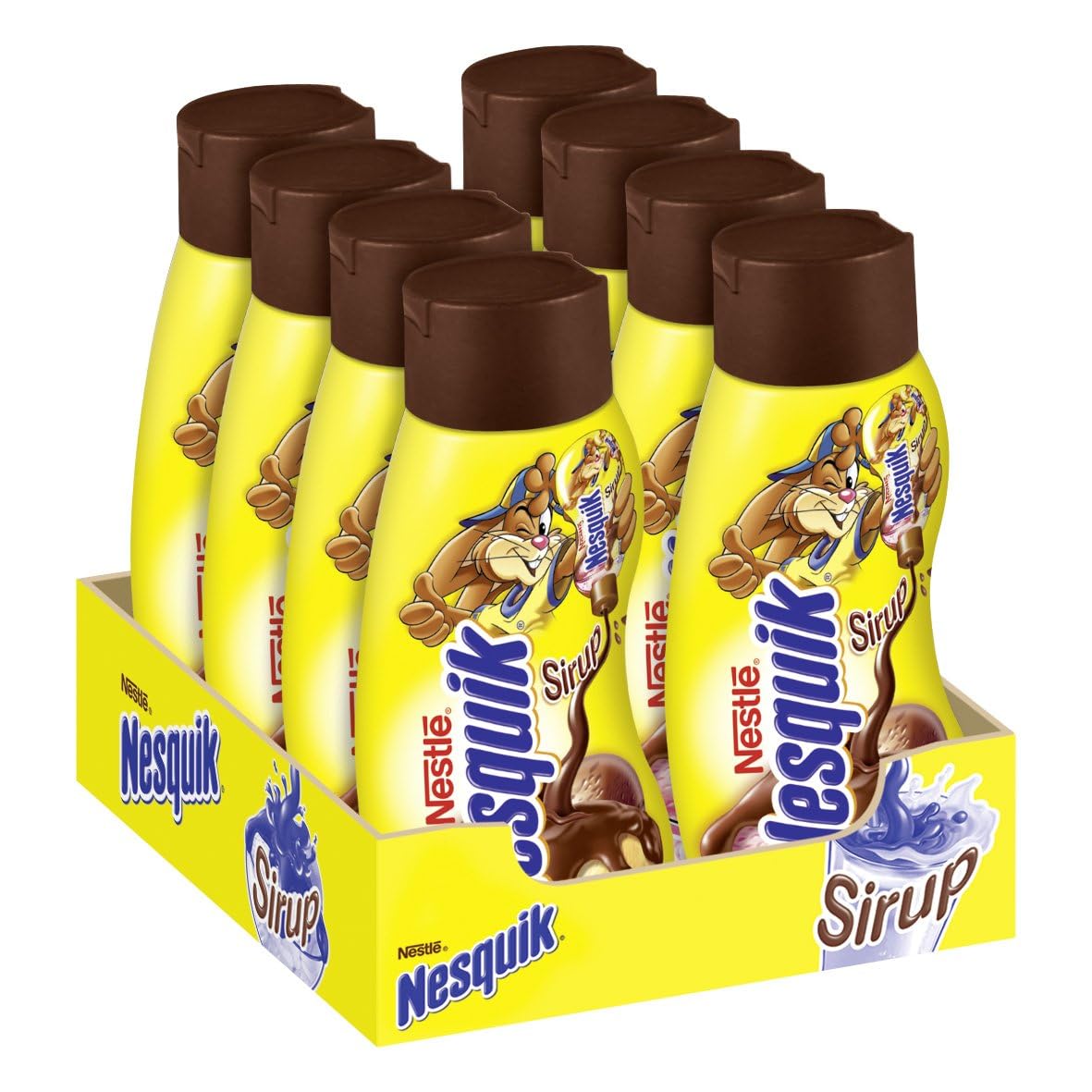 Detalle de Nestlé Nesquik Schoko Sirup – 2er Pack, 300 ml pro Flasche, mit Dosierverschluss