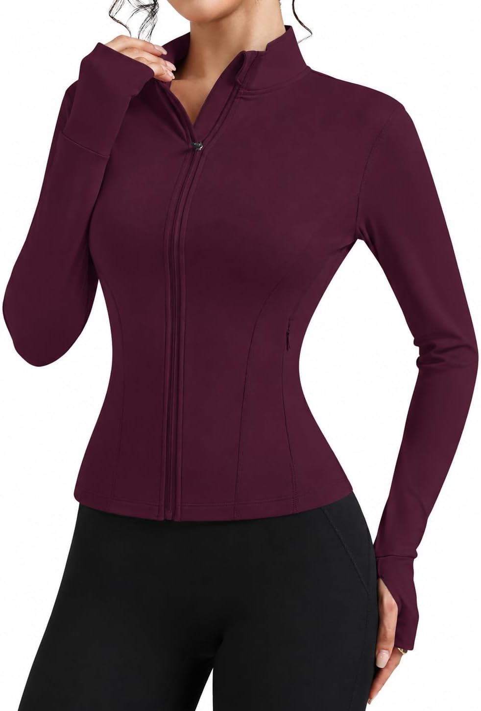 Detalle de Women's Workout Jacket, 85% Polyester / 15% Spandex