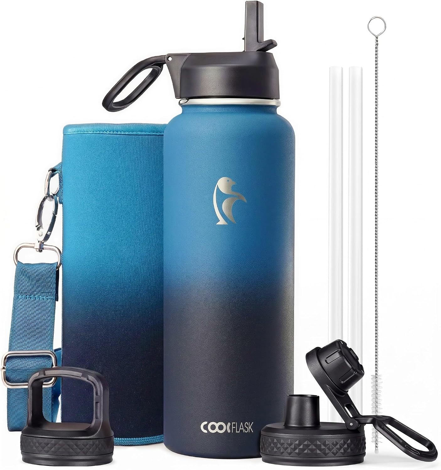 Detalle de Coolflask Water Bottle 40 oz Insulated