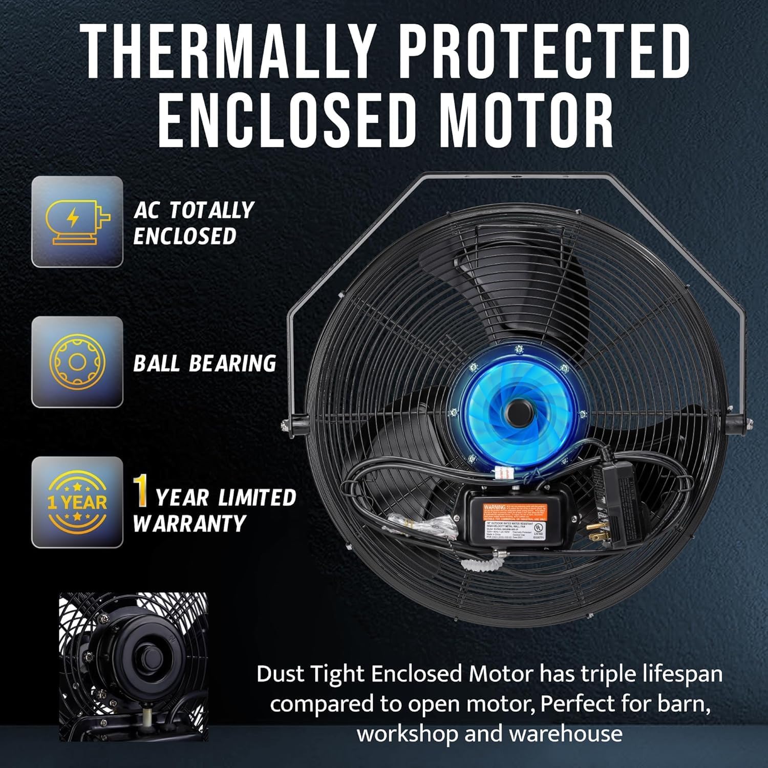 Detalle 2 de Tornado 20-Inch Wall Fan