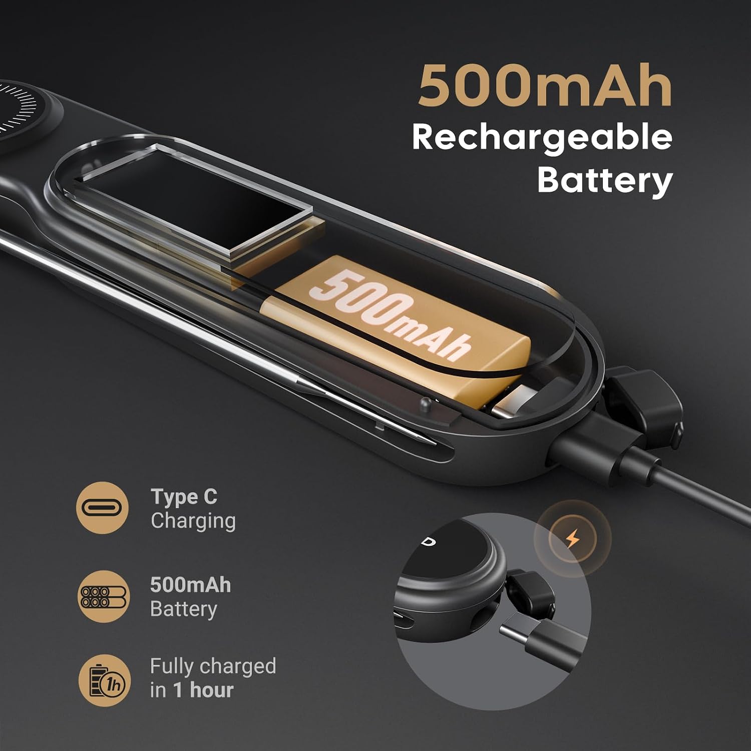 Detalle 2 de Inkbird Rechargeable Instant-Read Meat Thermometer, 0.5-Second Readings