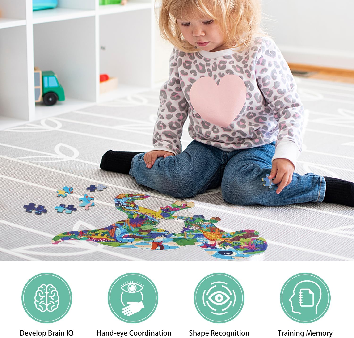 Thumbnail 3 de Tyrannosaurus Rex Jigsaw Puzzle for Kids — 105 Large Pieces by AivaToba