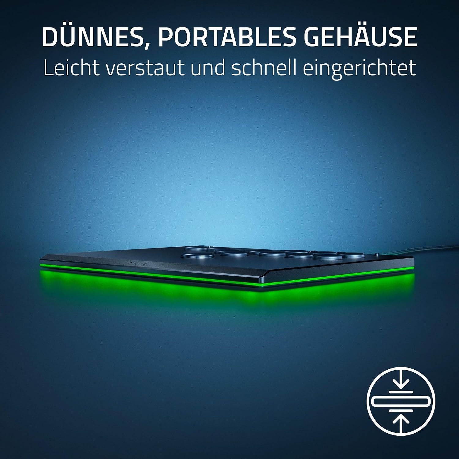Detalle 2 de Razer Kitsune – optischer All-Button-Arcade-Controller für PS5 & PC, 4 Bewegungs-Tasten, schwarz