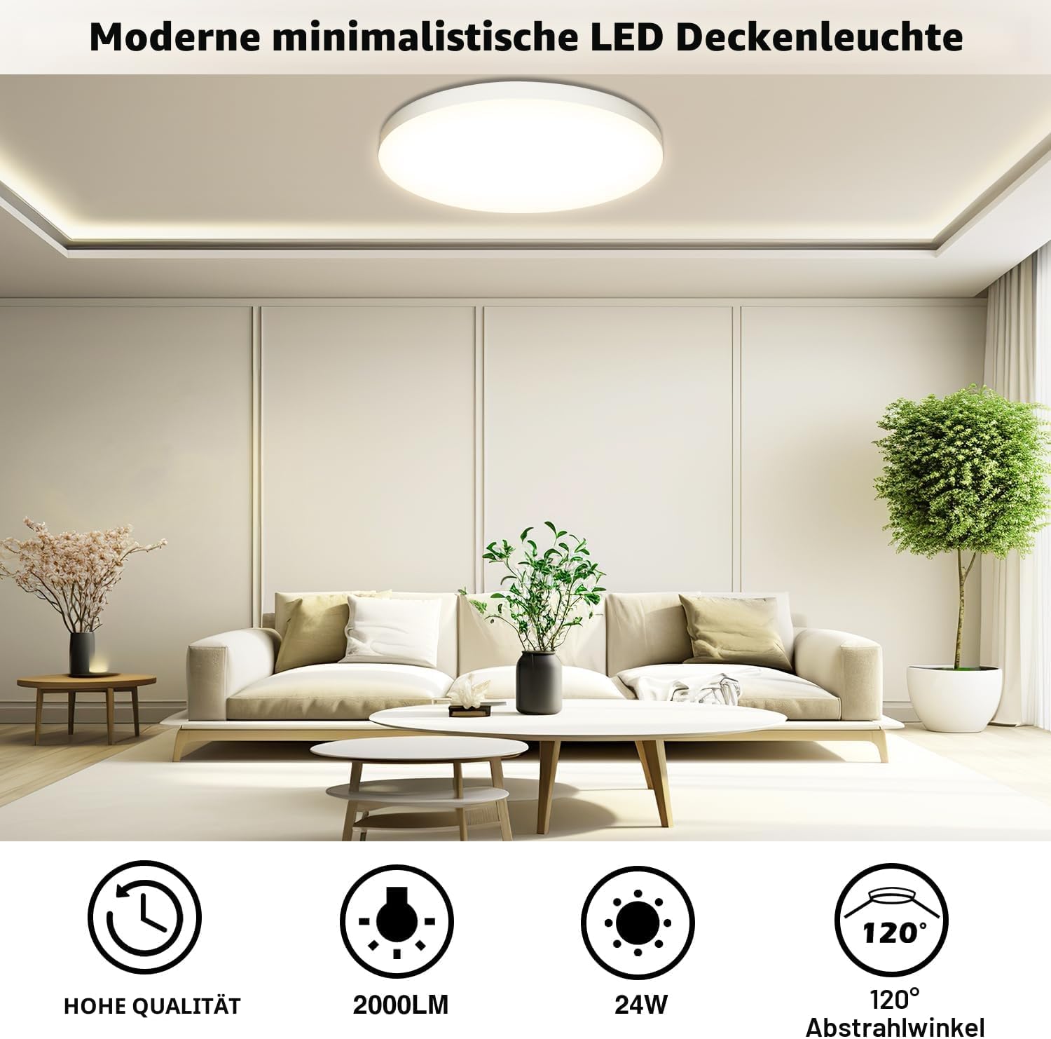 Detalle 2 de Deckenlampe LED Ø28cm 24W 4000K 2000LM