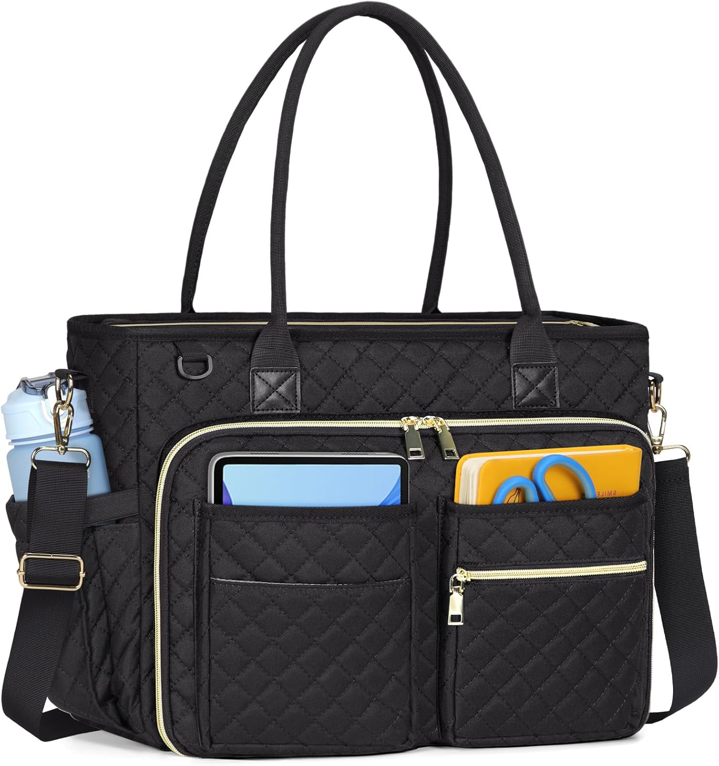 Detalle de RAINSMORE Laptop Tote Bag for Women: 15.6-inch Laptop Briefcase with Insulated Pockets
