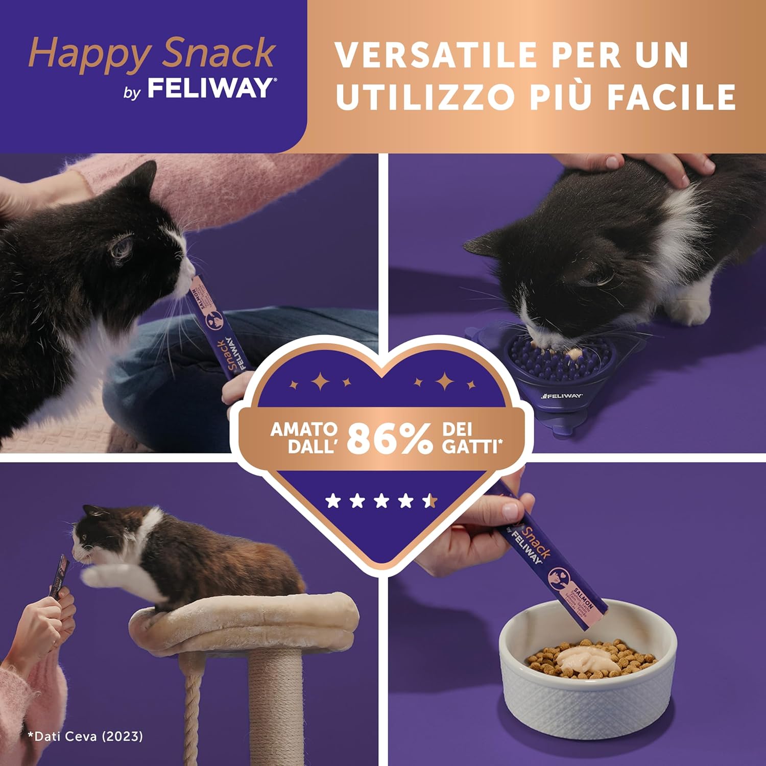 Detalle de Happy Snack by FELIWAY – Gustosi snack calmanti per gatti, 6 stick