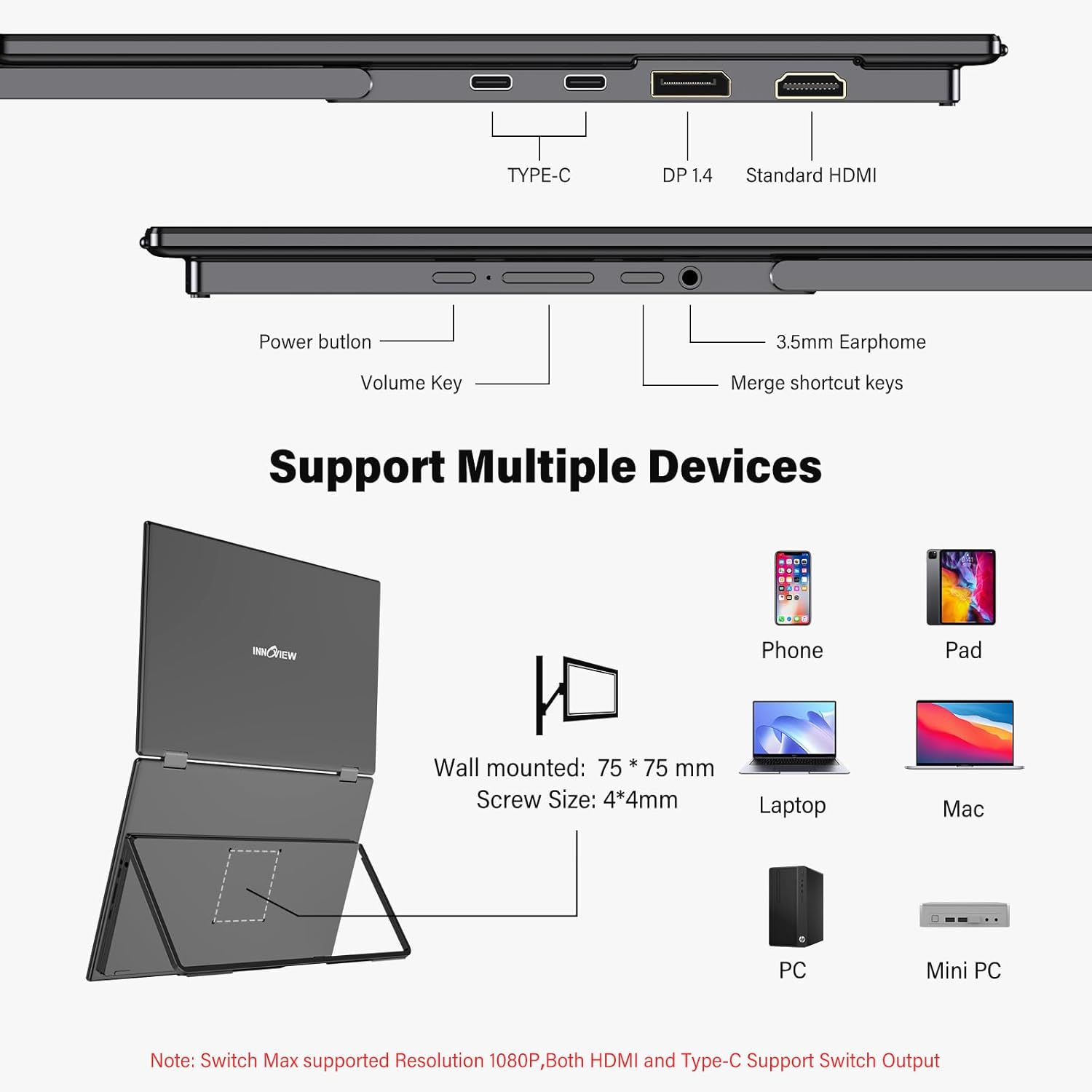 Thumbnail 4 de InnoView 15.6" 4K Portable Monitor 3840x2160