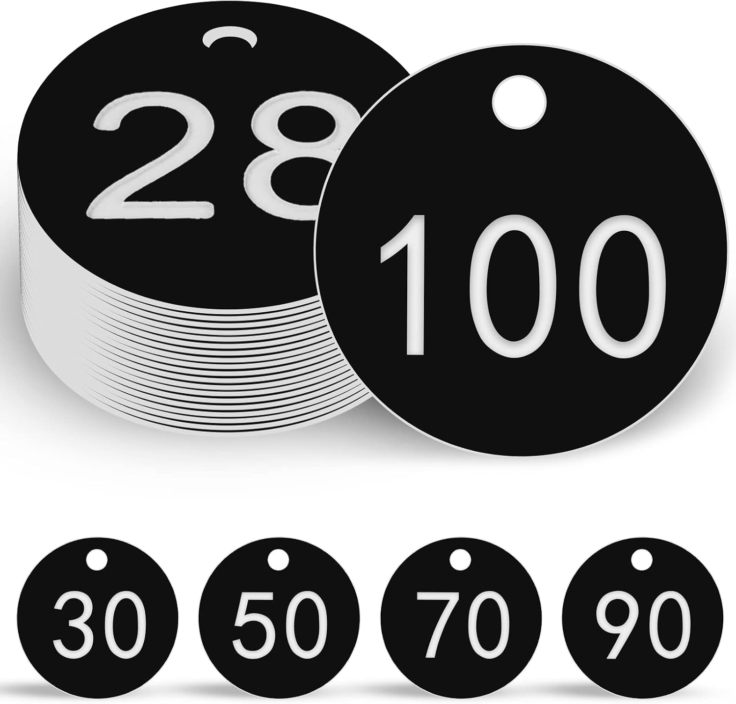 Thumbnail 2 de OFFCUP Etiquetas Numeradas 1–100 plástico negro