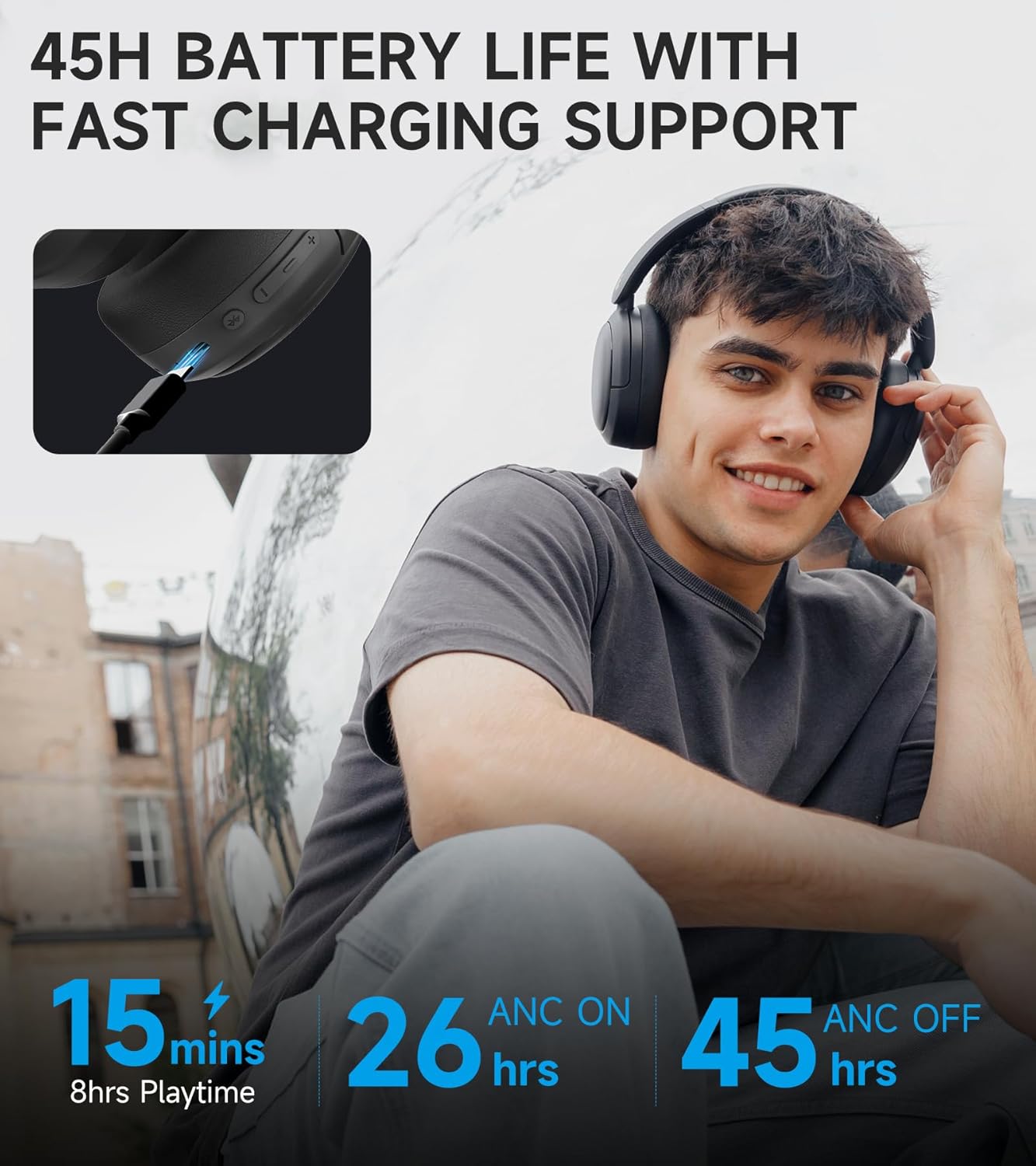 Thumbnail 6 de Edifier W800BT Pro: Hybrid ANC over‑ear headphones with Hi‑Res audio and long battery life