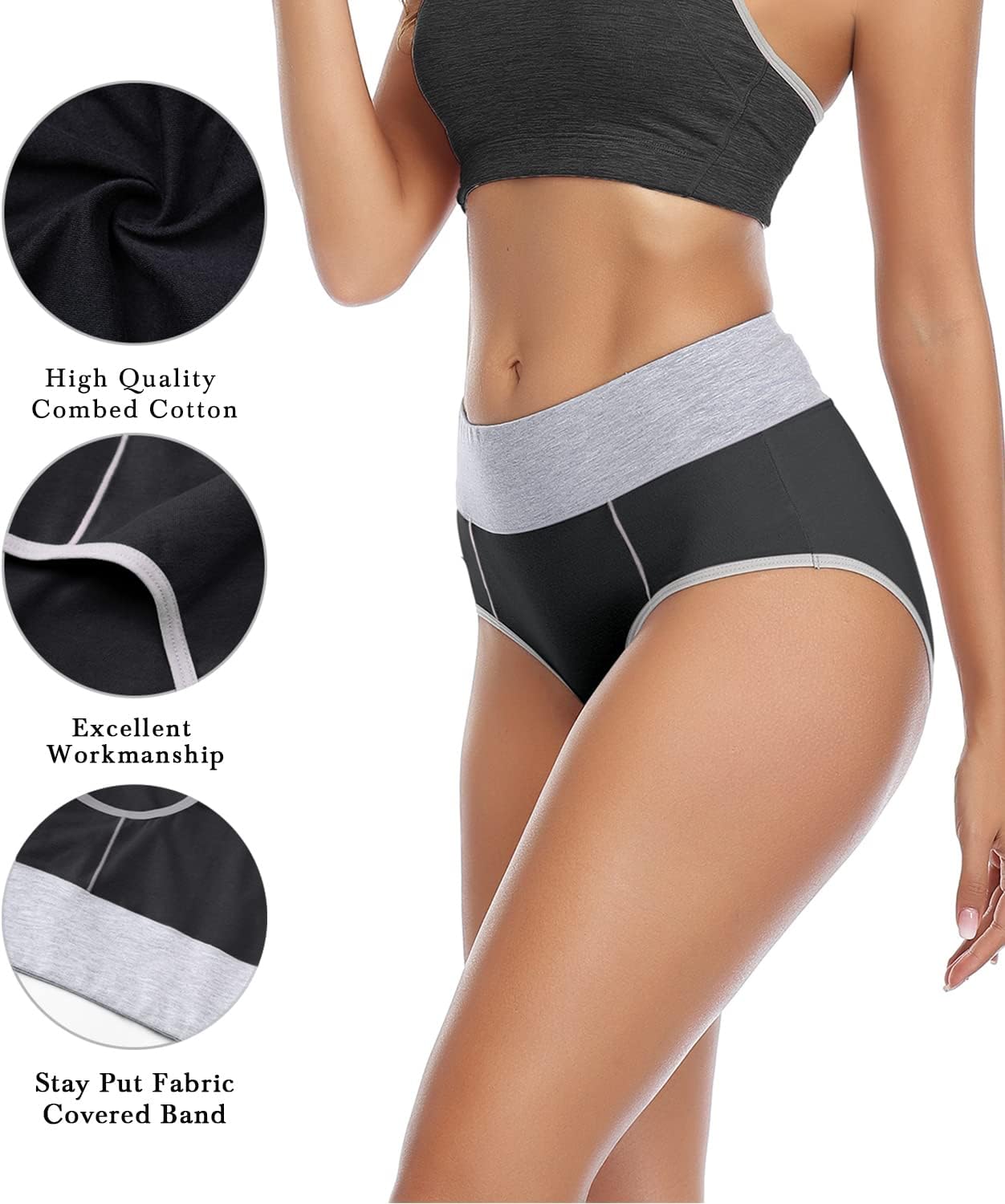 Thumbnail 4 de wirarpa Damen-Unterhosen Baumwolle Taillenslip High Waist — 5er Pack, komfortabler Passformkomfort