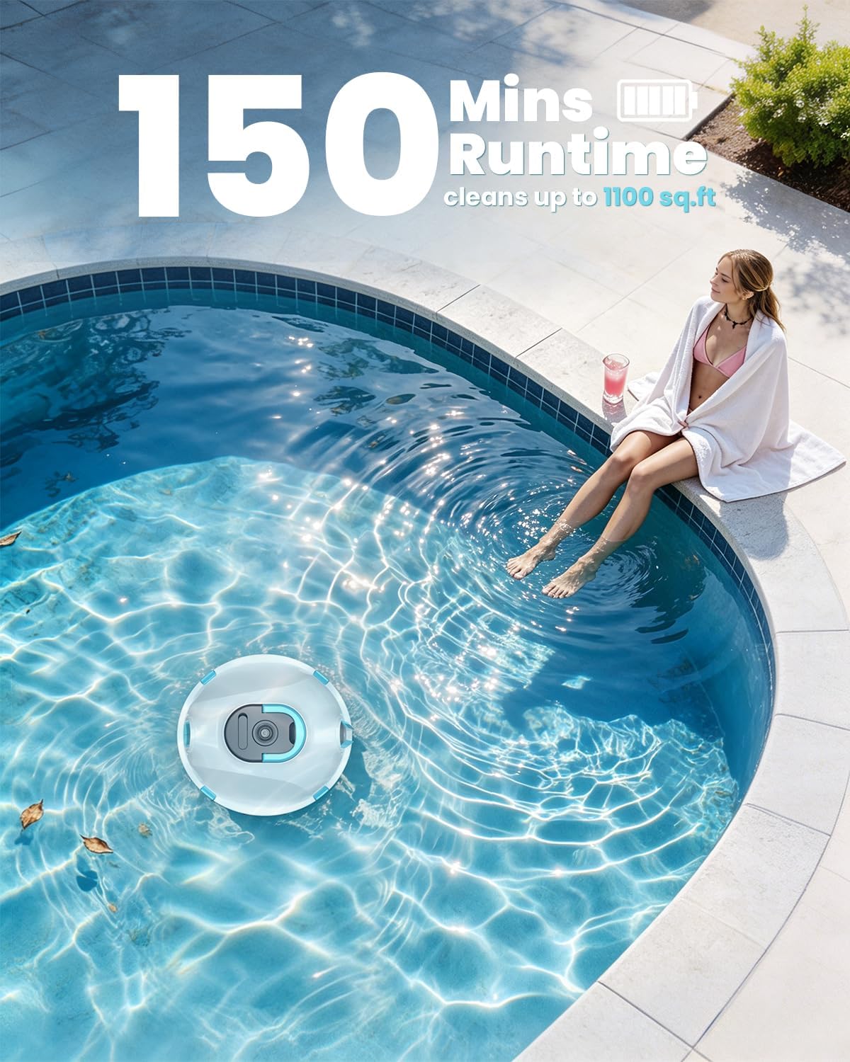 Thumbnail 6 de Poofata Y20S Cordless Robotic Pool Cleaner with 150-Minute Runtime