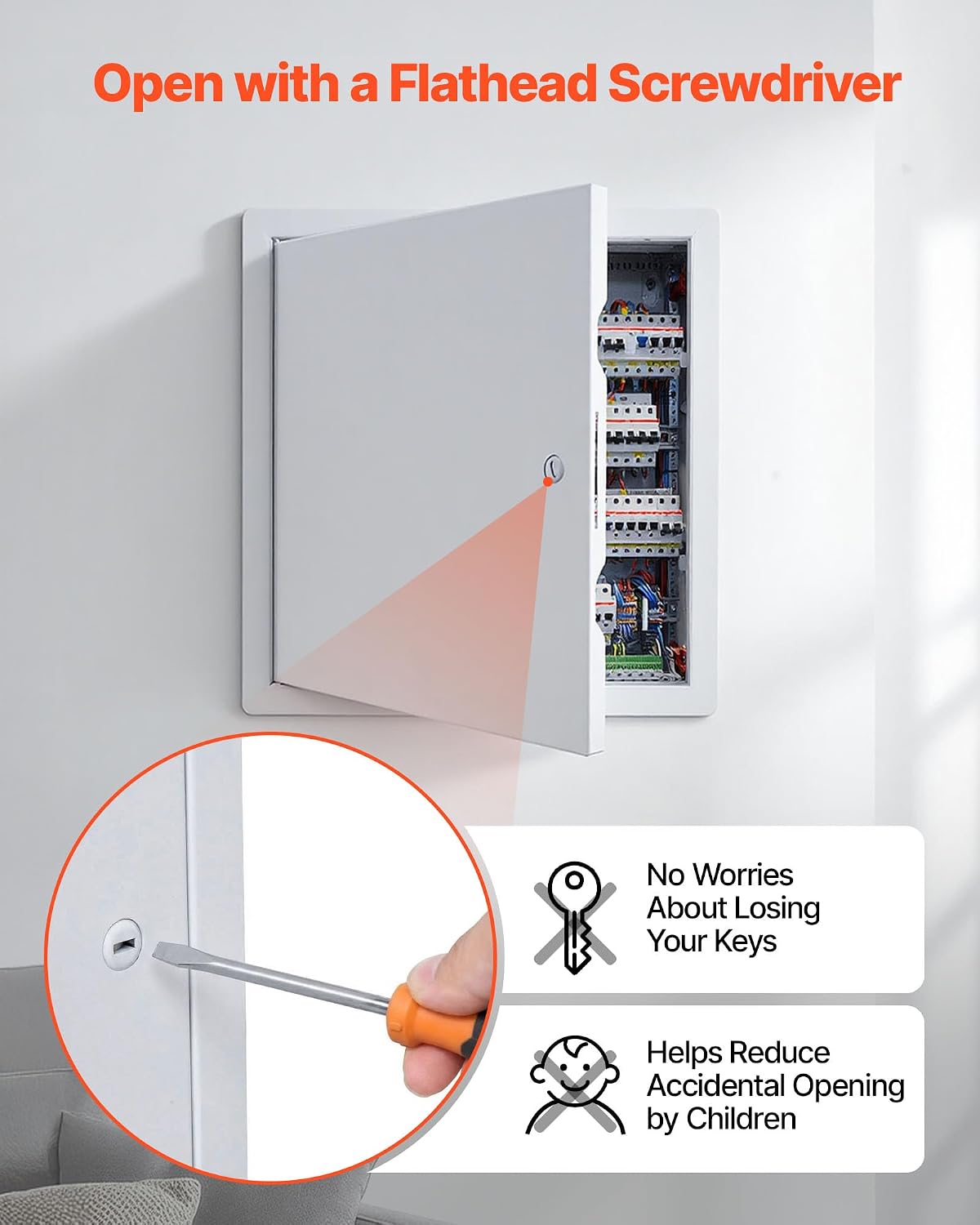 Detalle 1 de VEVOR 9.03.S008.2342A Metal Drywall Access Panel, 19.2-Inch Galvanized Steel