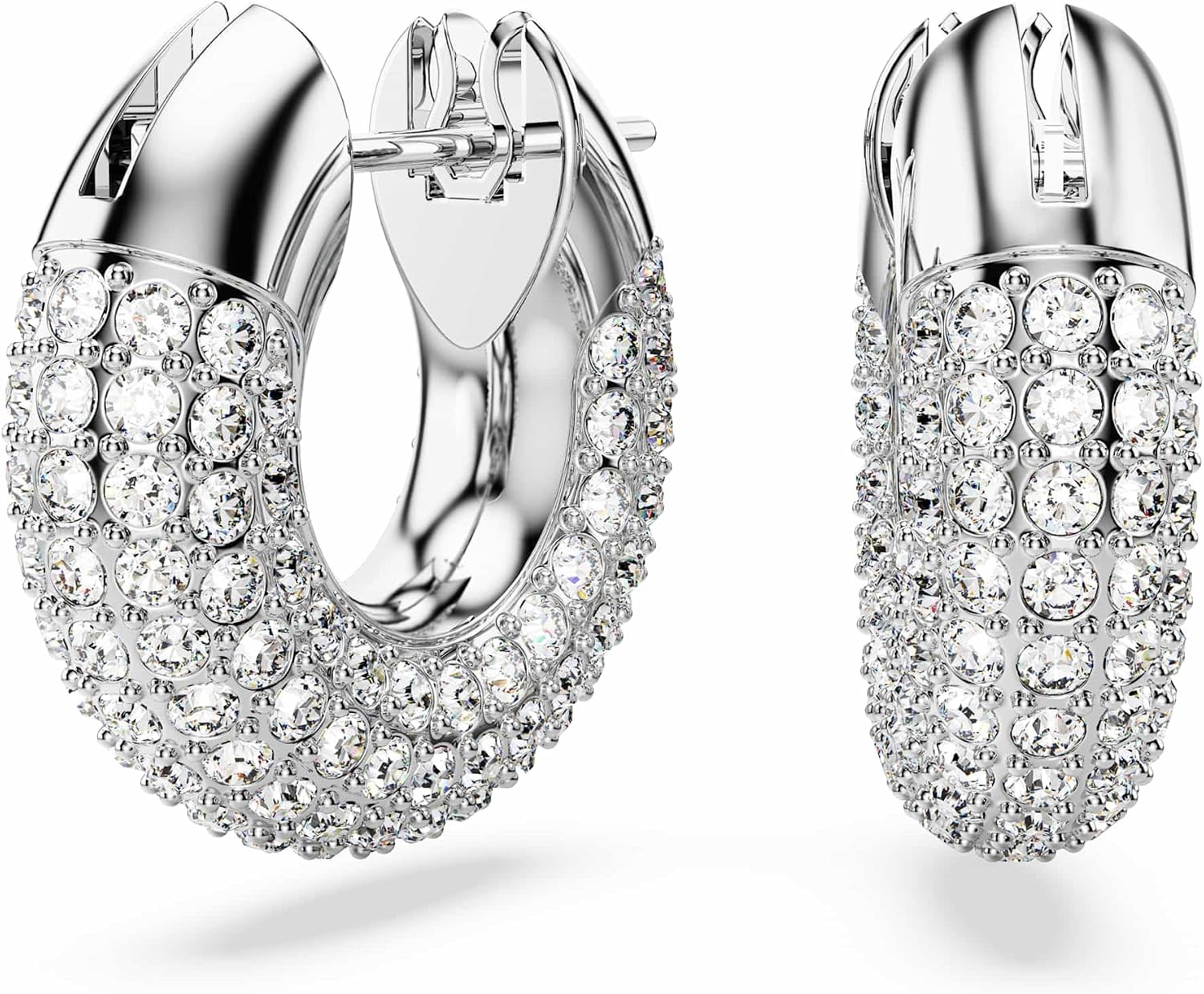 Thumbnail 6 de Swarovski Hoop Earrings, Rhodium Finish
